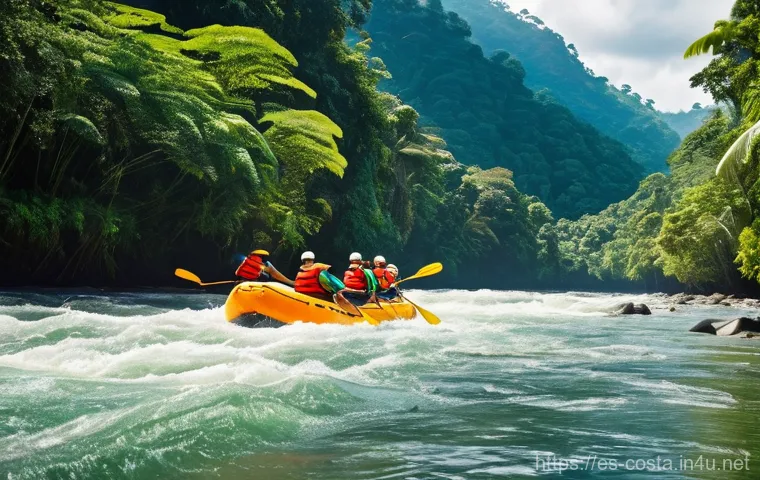 코스타리카 모험 스포츠 리스트 - **Prompt 1: Canopy Thrill in Monteverde**
    "A vibrant, photo-realistic image capturing a young ad...